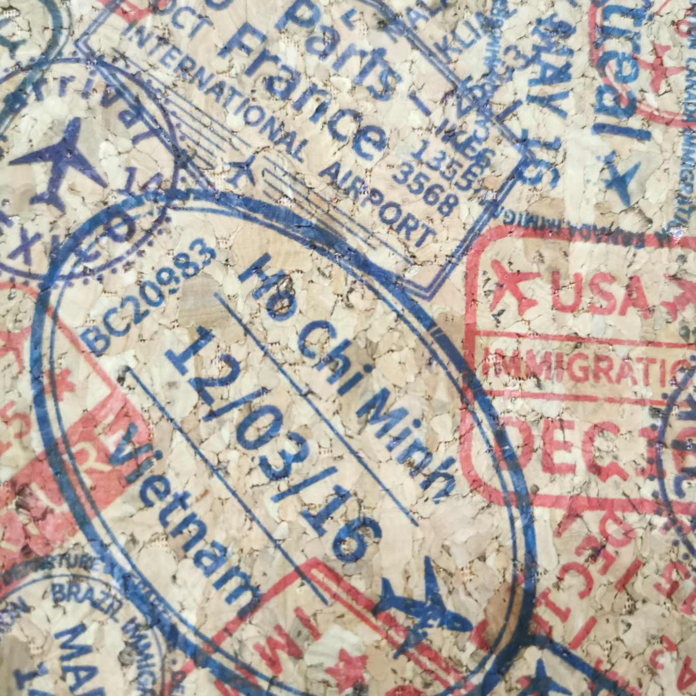 Natural and eco-friendly cork printing 6 factory direct sales leather