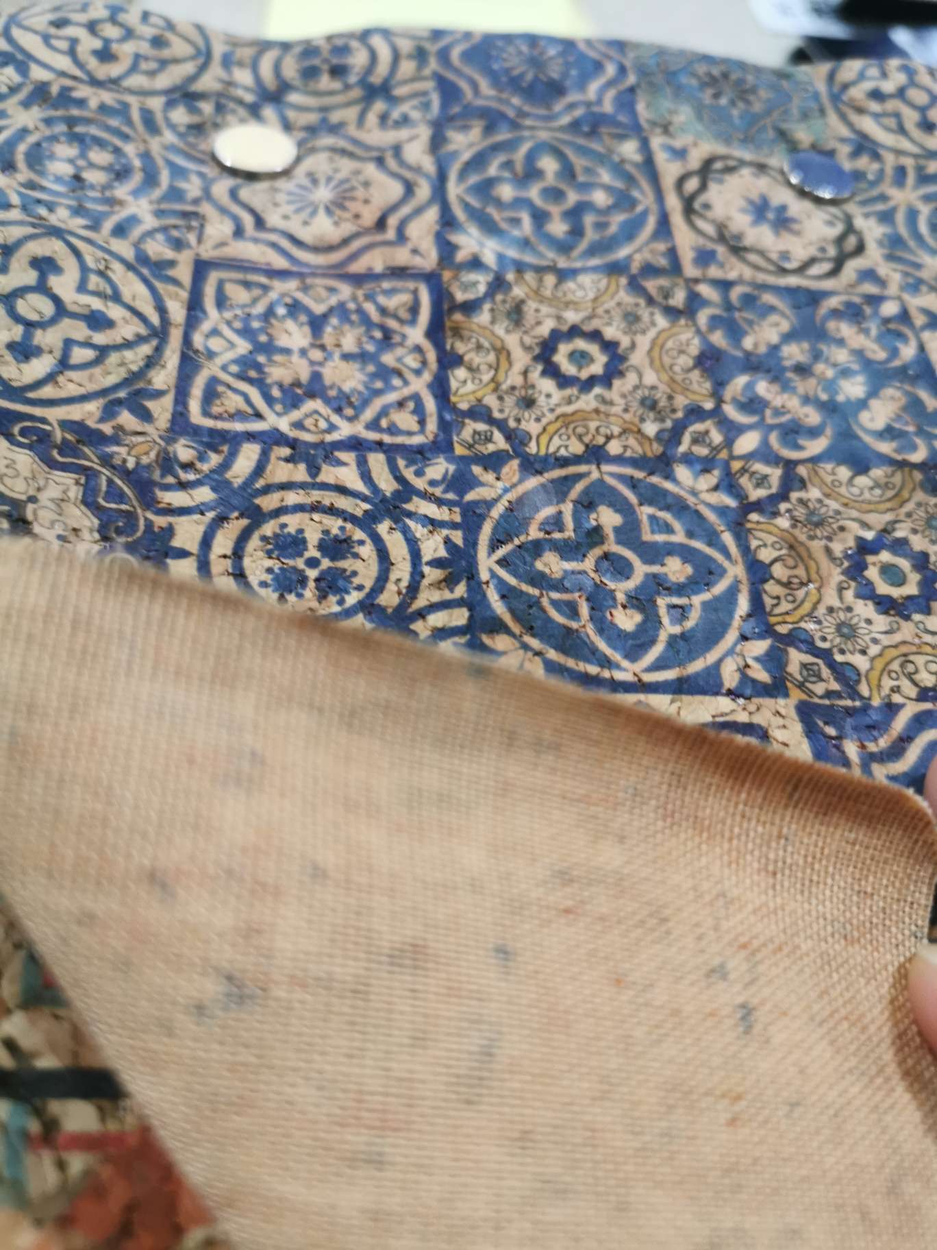 Natural and eco-friendly cork printing factory direct sales of leather details Picture