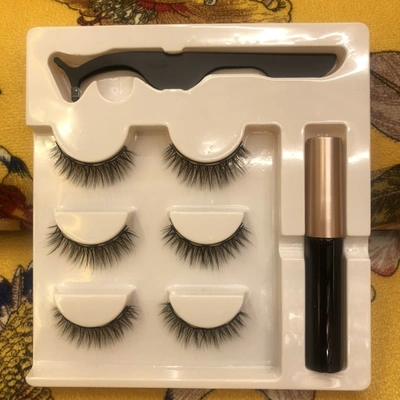 Glue-Free Self-Adhesive False Eyelashes Without Magnetic Block Can Be Reused Naturally Thickened With 3 Pairs Of Multi-Level Magnet Eyelashes