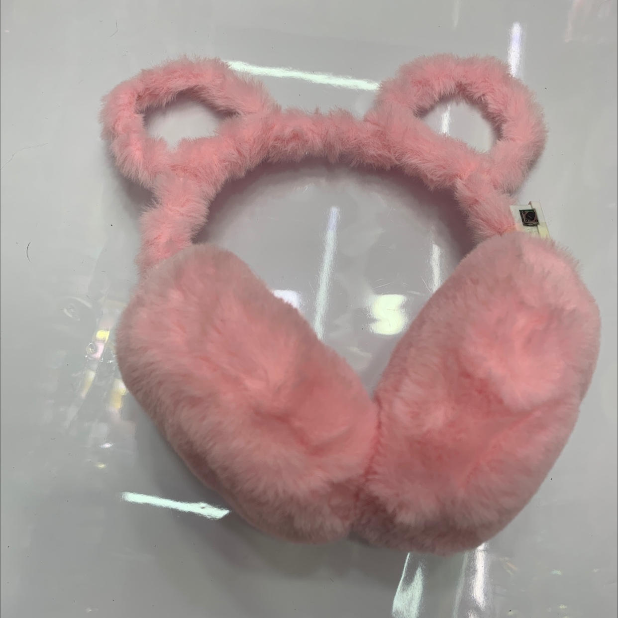 Bear Ears Plush headband Earmuffs with lamp cute earmuffs Warm headband