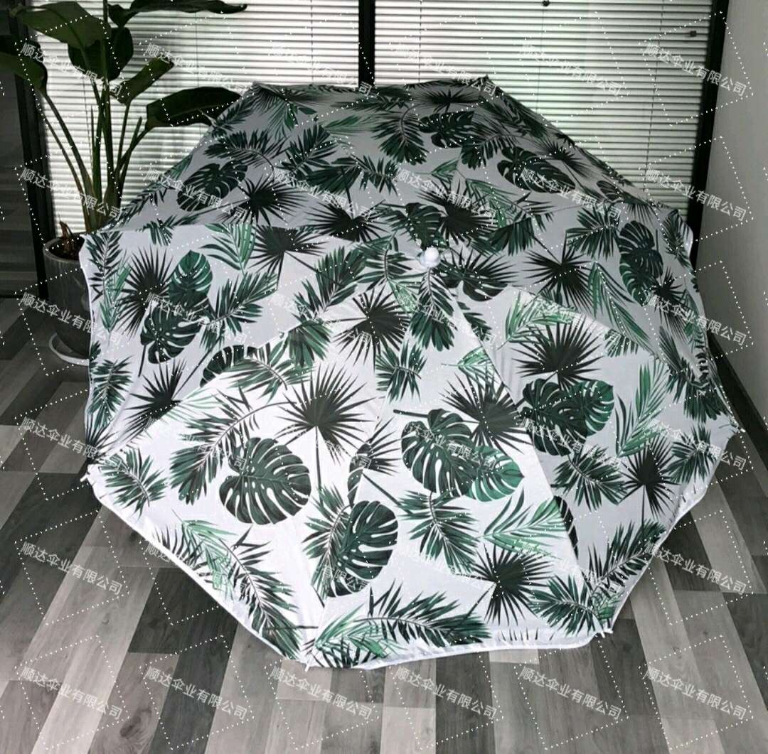 Factory direct sales outdoor beach umbrellas with silver gel for more efficient sun protection and diverse patterns Specification image