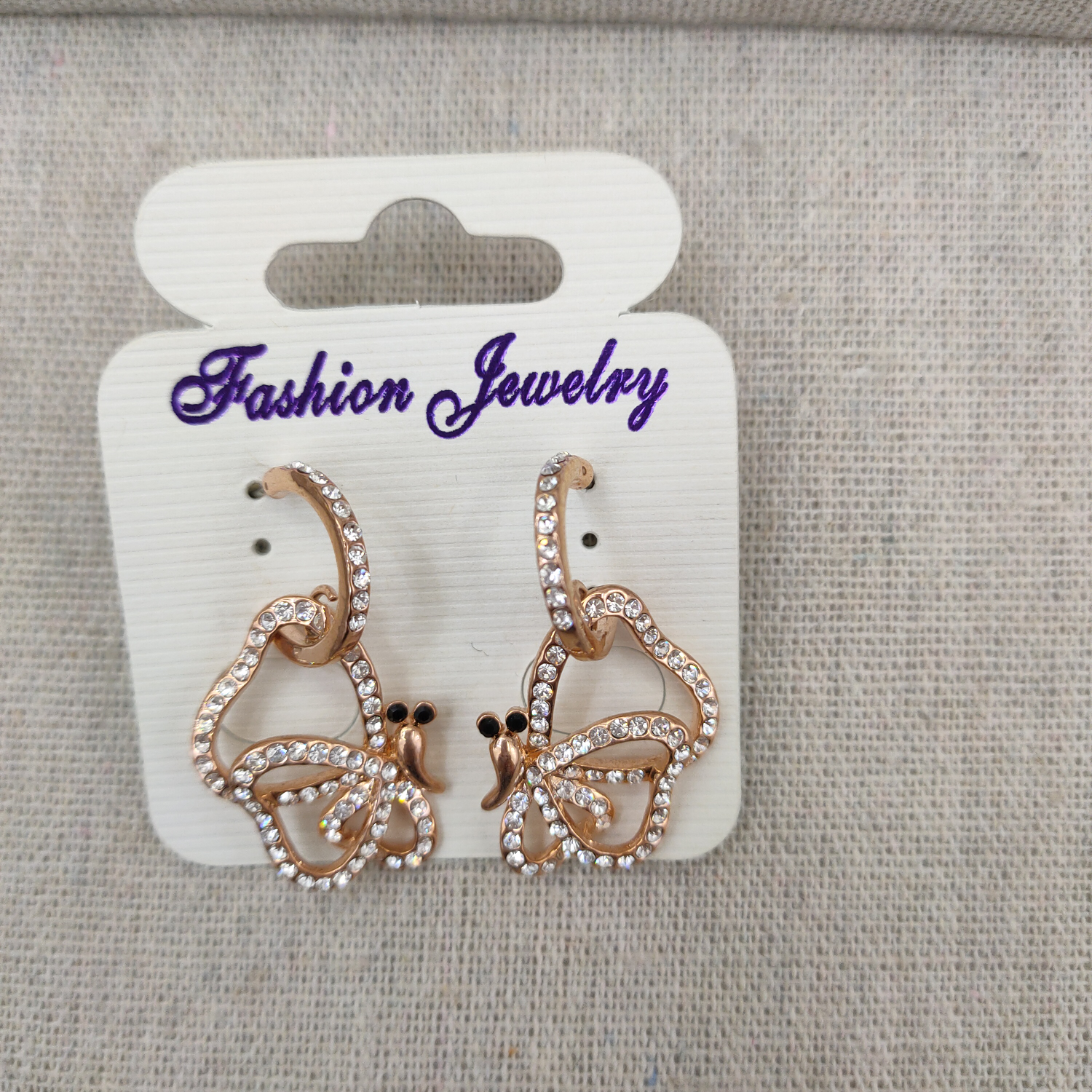 Romantic colorful crystal butterfly stud earrings for women small delicate everything full of diamond earrings S925 Silver needle mesh red temperament temperament earrings thumbnail