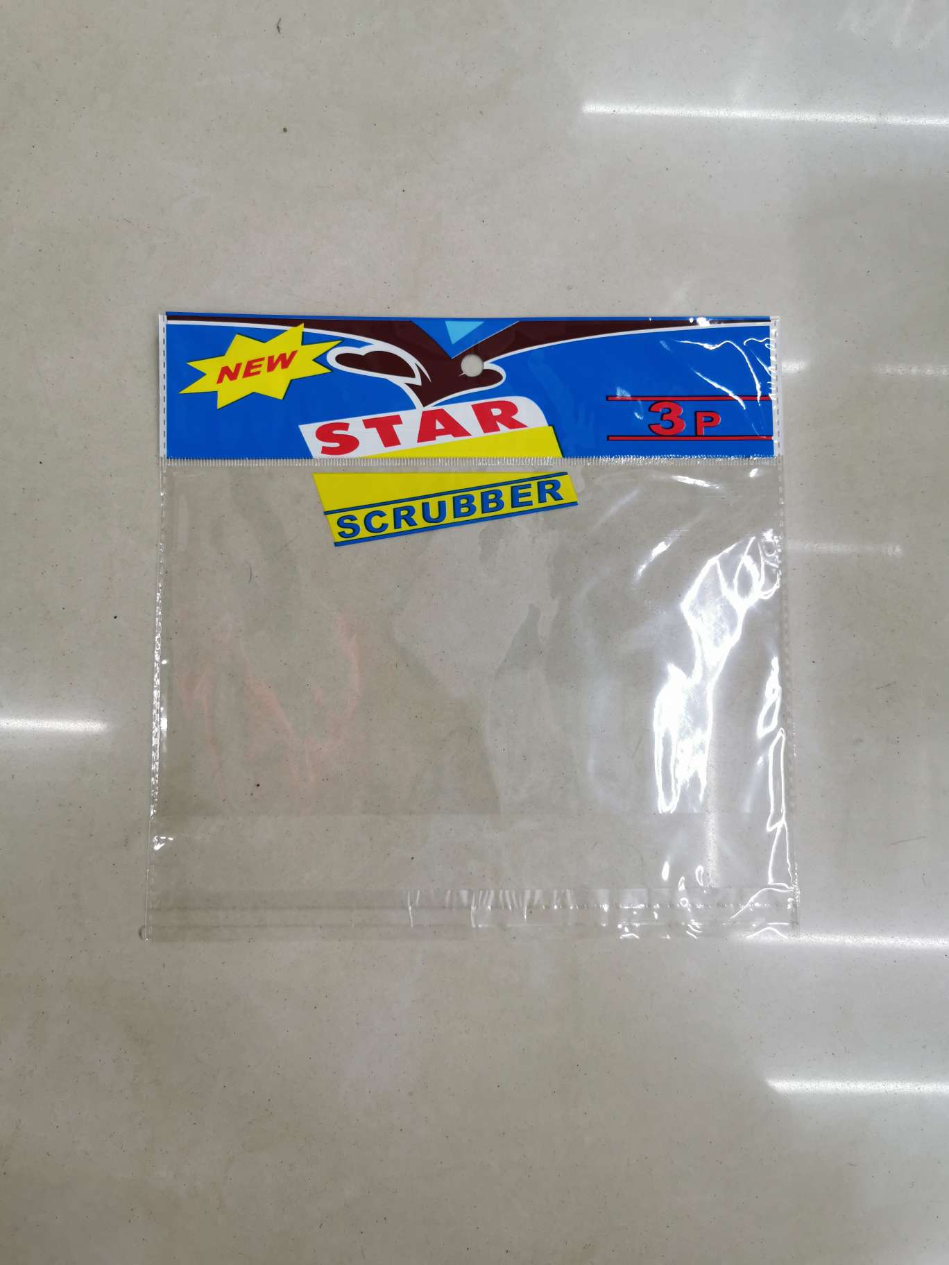 清洁球钢丝球包装袋opp袋现货3PC3只装红蓝两色有现货详情图2