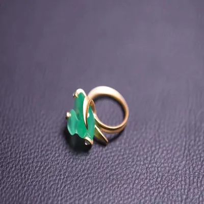 Jade with ring New Bori 069 Natural jewelry jade ring thumbnail