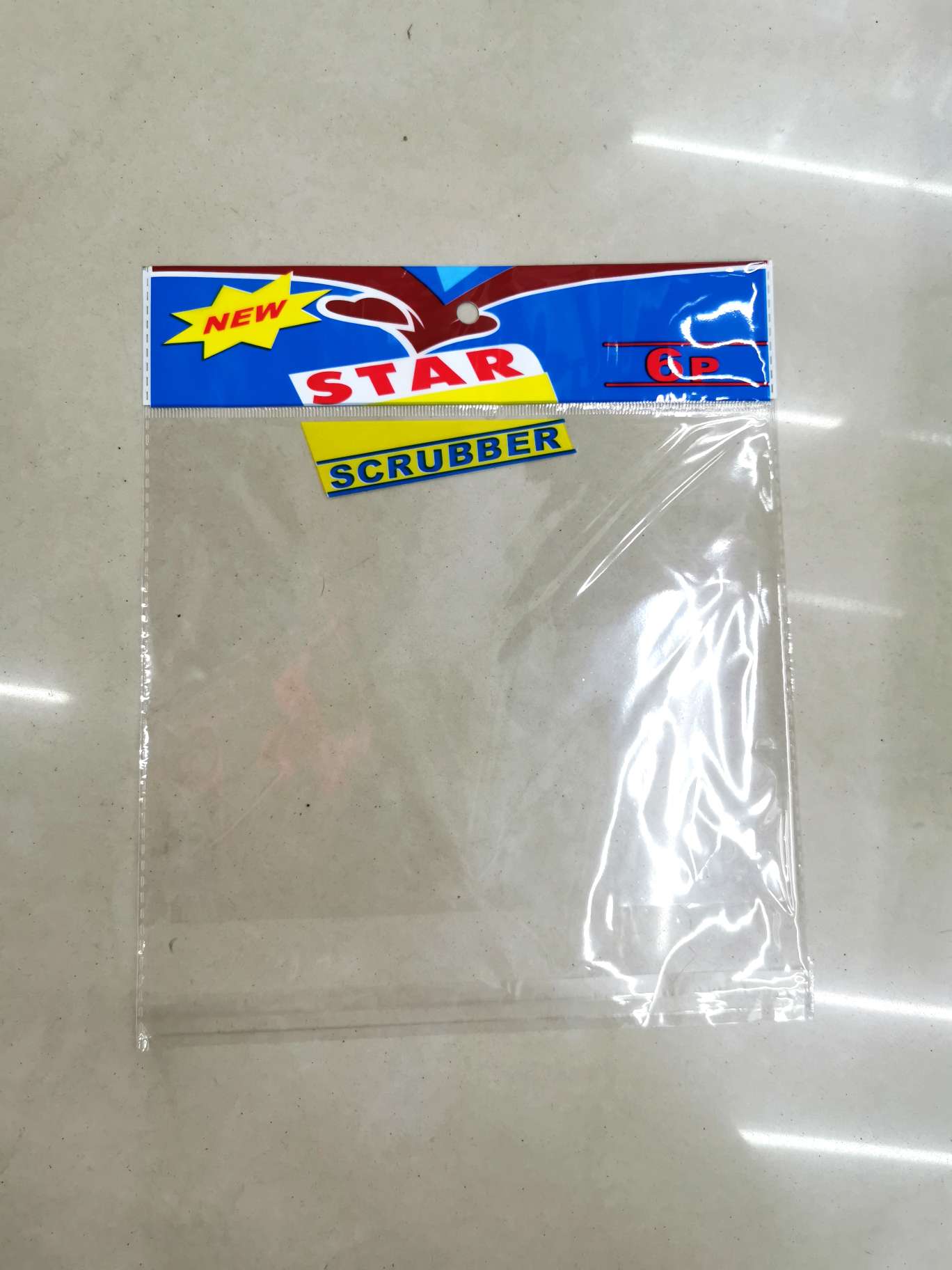 清洁球钢丝球包装袋opp袋现货6PC6只装红蓝两色现货详情图2