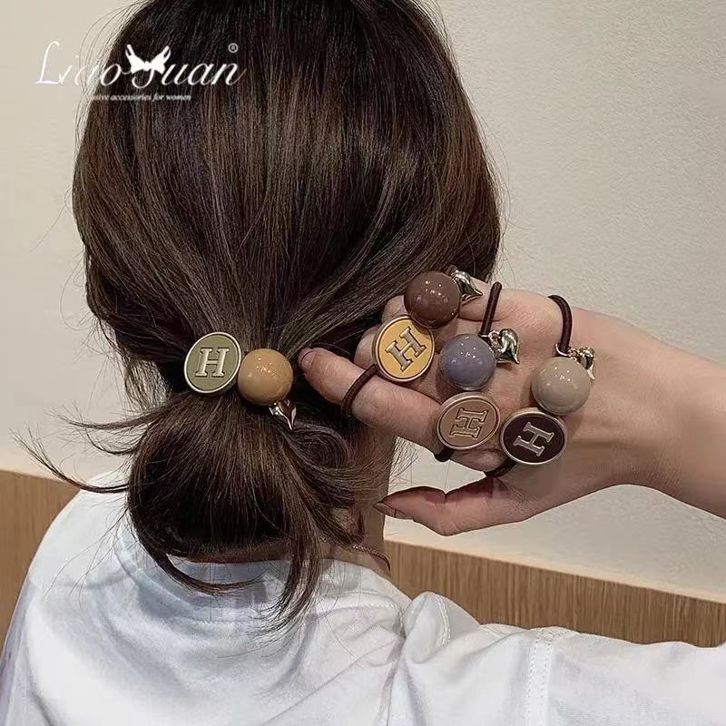 Large Hair Circle South Korean Internet Red 2023 Temperament Tie Hair Rope Female Simple Bun Hair Circle Hair Accessory 601