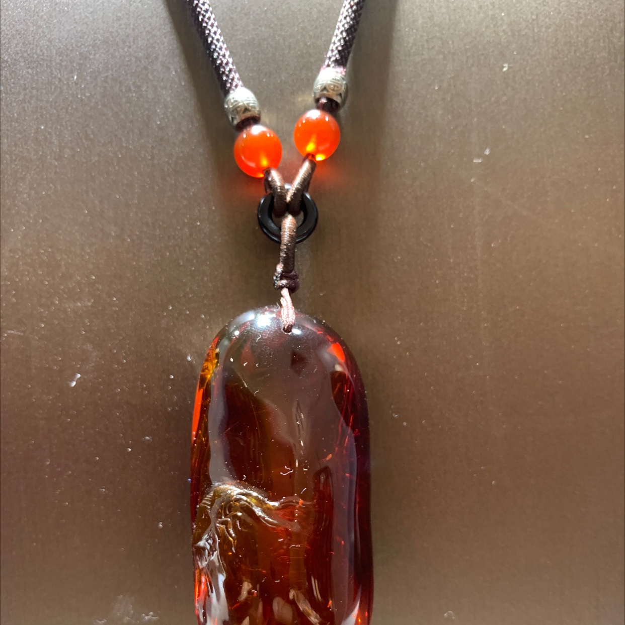 Natural blood amber