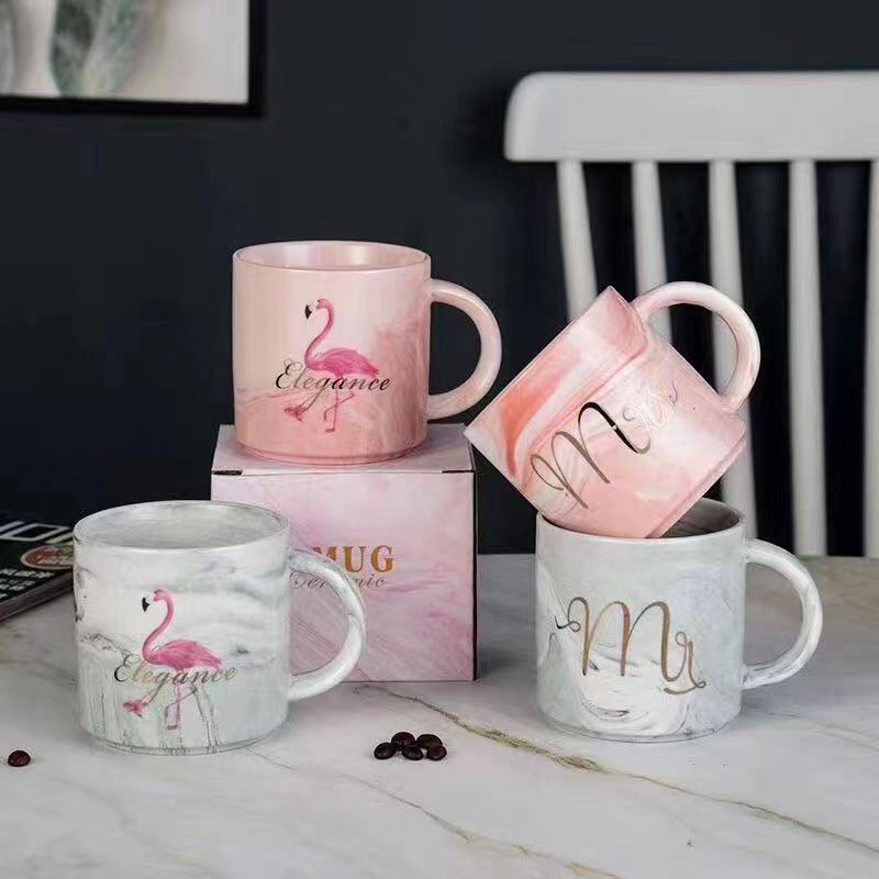 紫星陶瓷商行D区三楼3街7949店陶瓷大理石纹直升杯火列鸟，先生，小姐紫星026