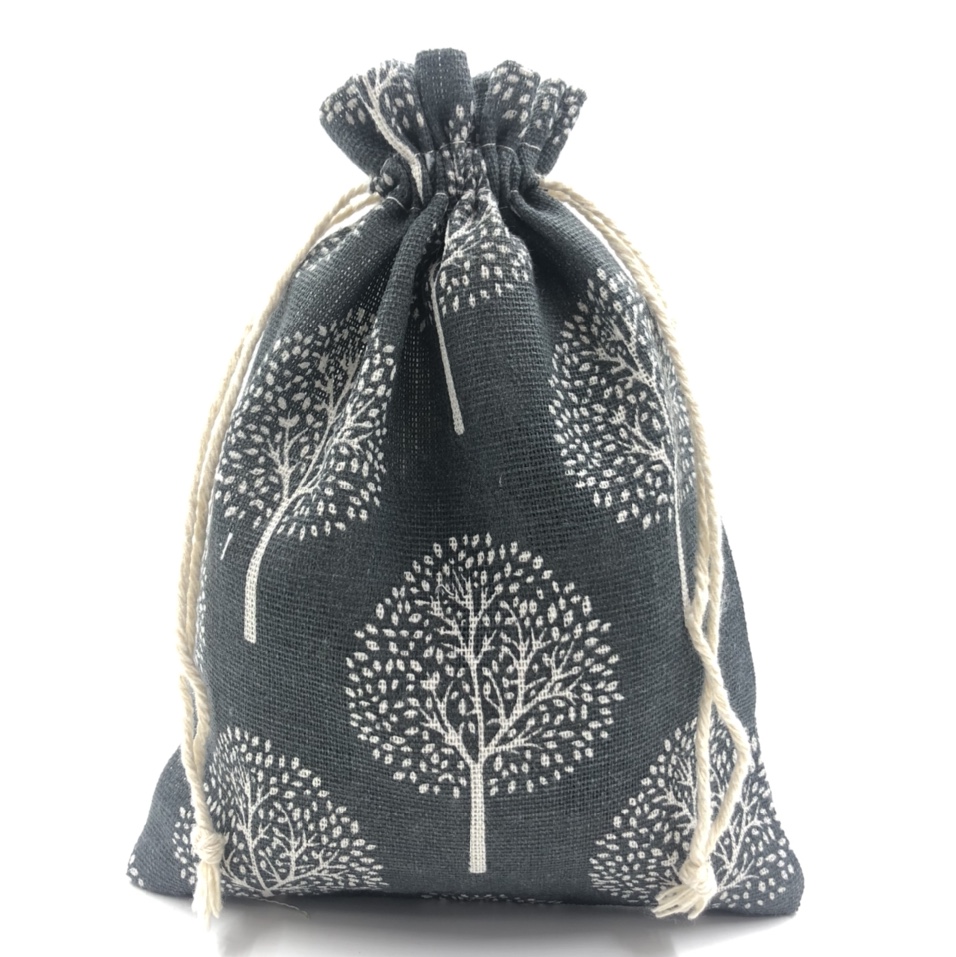 15*20 cotton and linen bags grey small tree factory direct sales thumbnail