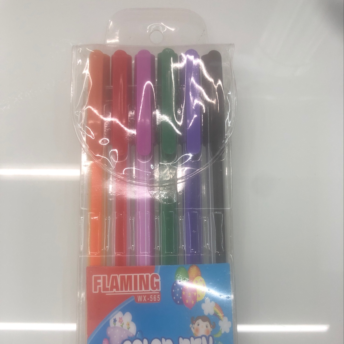 565-6 bags of colored ballpoint pens