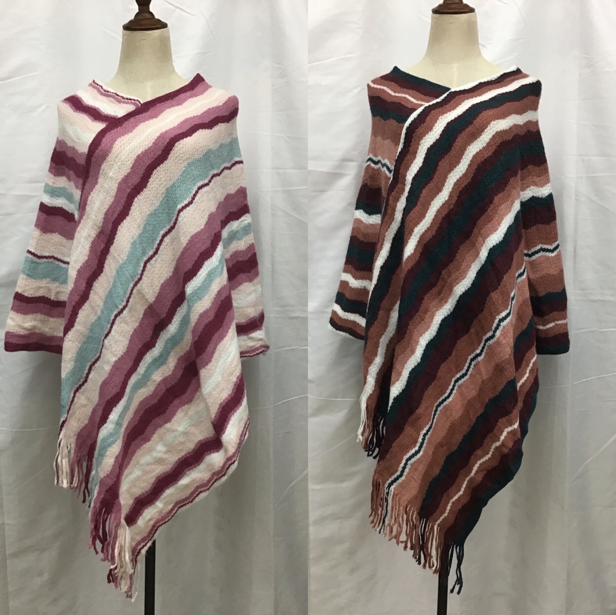 Manufacturers Direct Sales Autumn And Winter Europe And The United States Fashion Trend New Color Yarn Wave Shawls