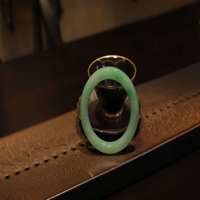 Full color jade round bracelet New Baoli 071 natural A grade jade bracelet thumbnail