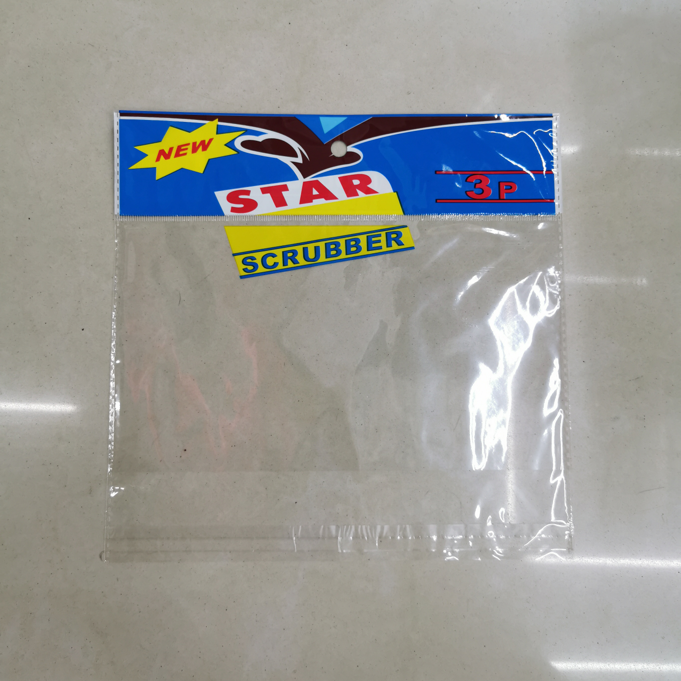 清洁球钢丝球包装袋opp袋现货3PC3只装红蓝两色有现货