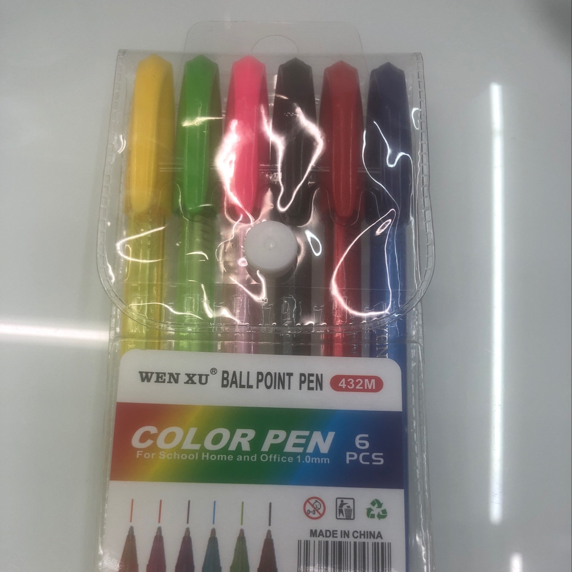 436-6 PVC bag colored ballpoint pens