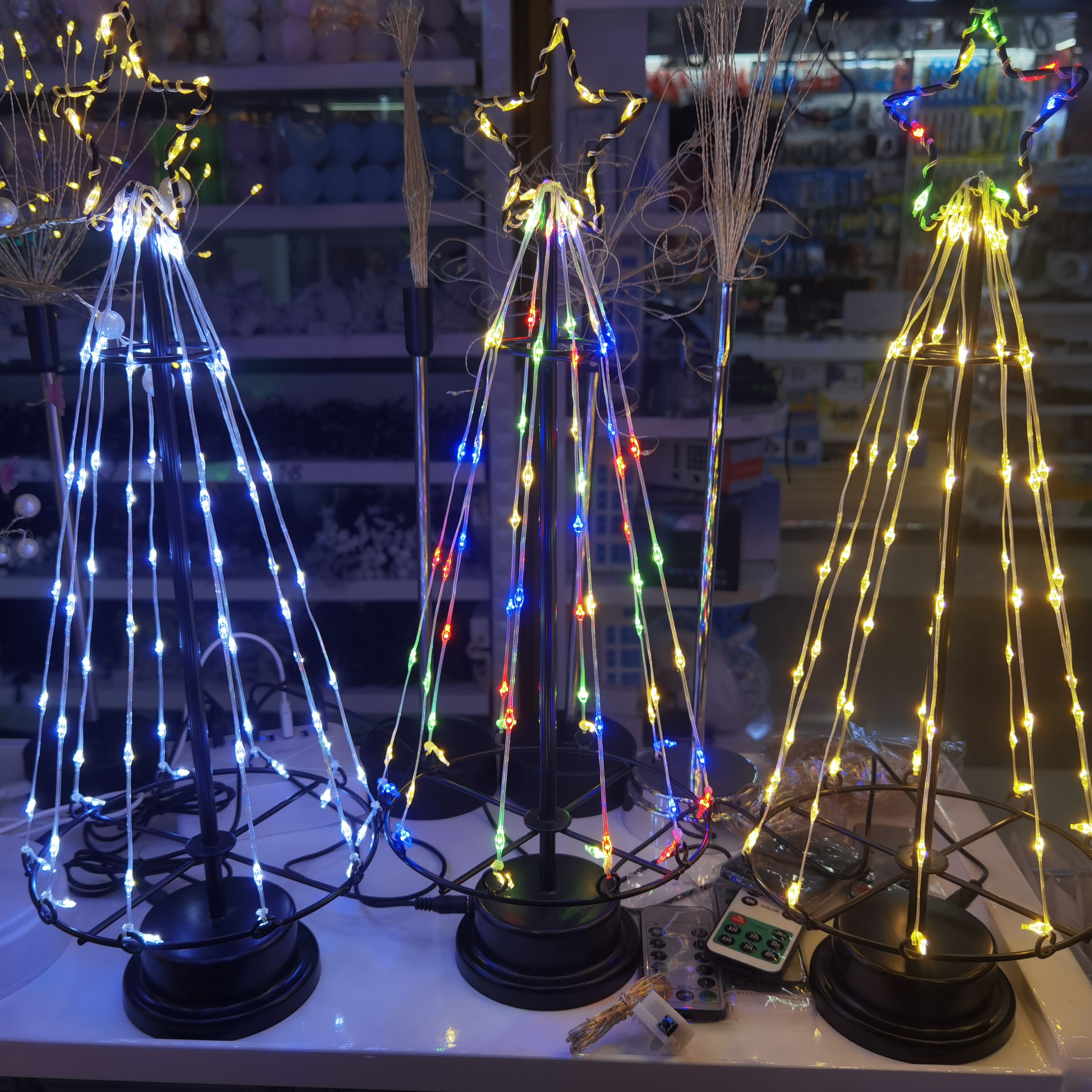 树灯 床头灯 装饰圣诞树五角星灯 USB电池两用
