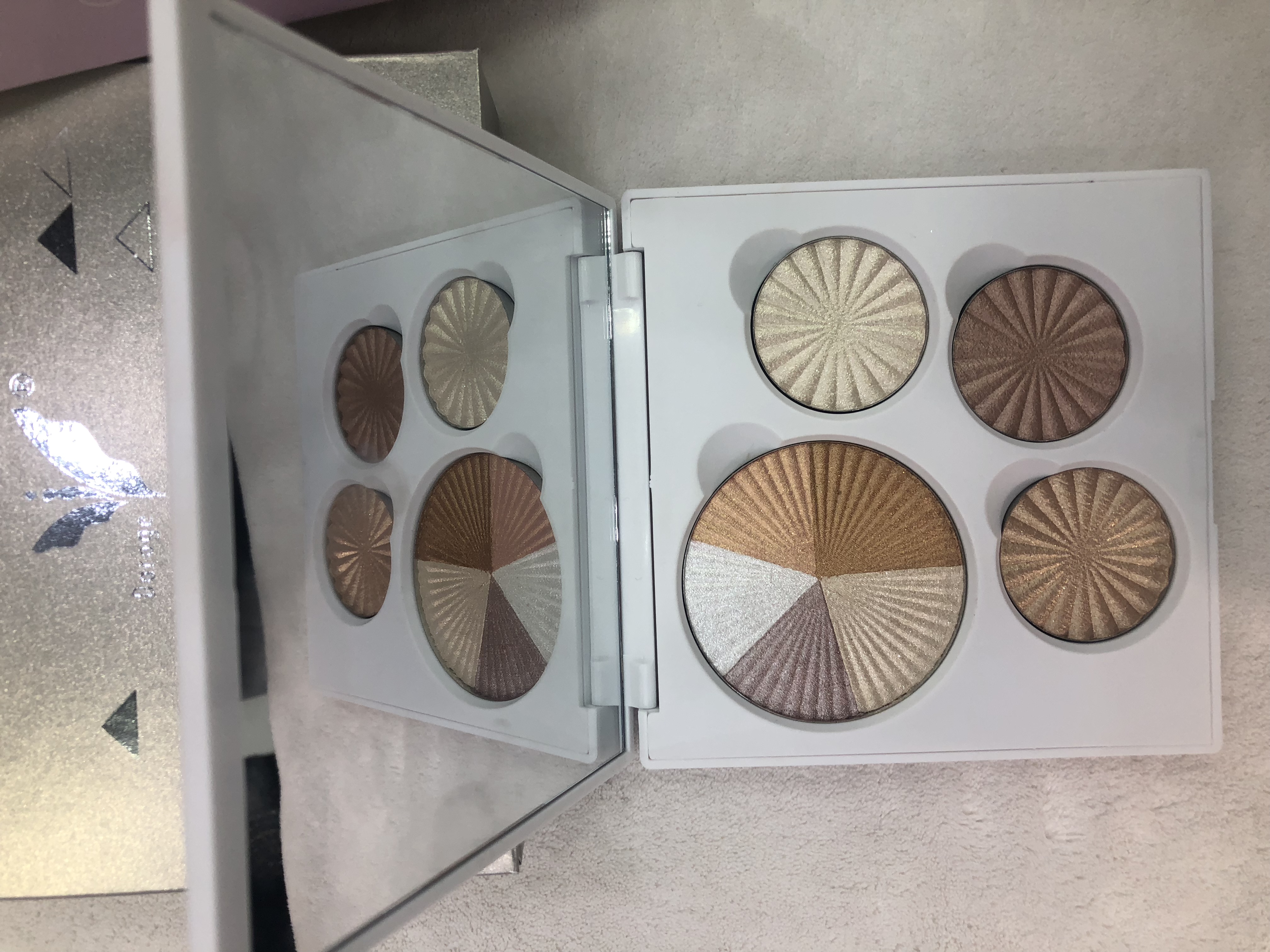 Dg-Of4 Eyeshadow Tray 4 Holes Highlight Matte Ground Color Smoky Eye European And American Makeup Tray details Picture