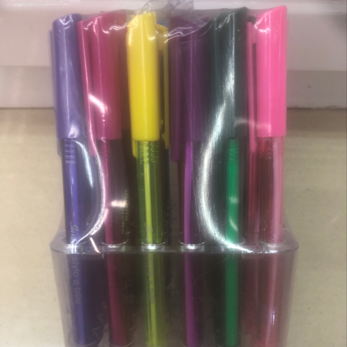 607-48 cylindrical colored ballpoint pens Specification image