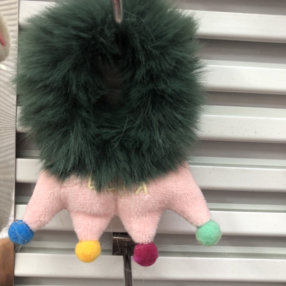 时尚女士大肠发圈头绳皮筋发绳套装韩版简约发饰品不伤发持久弹力绿色发圈绿色毛球