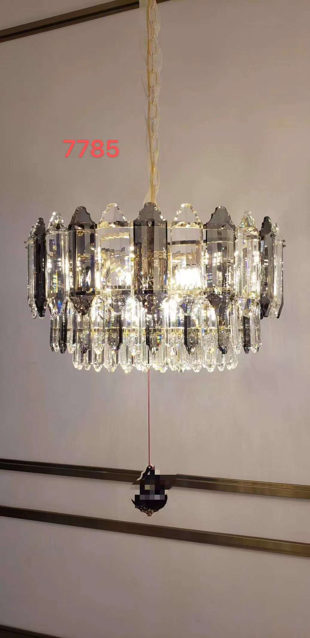 Light luxury ashen crystal chandelier for home living room and bedroom Application Scenario