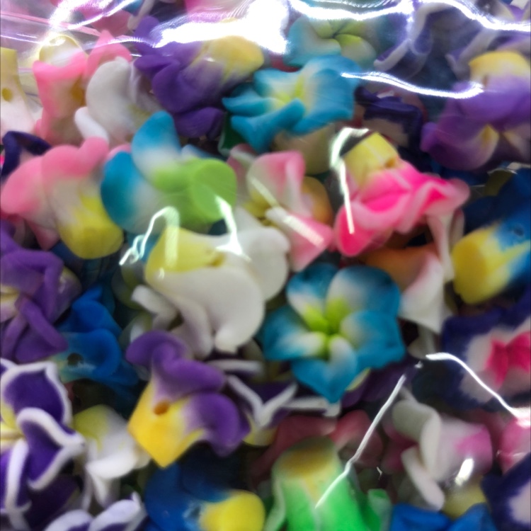 鸡蛋花粘土手工花软陶饰品配件