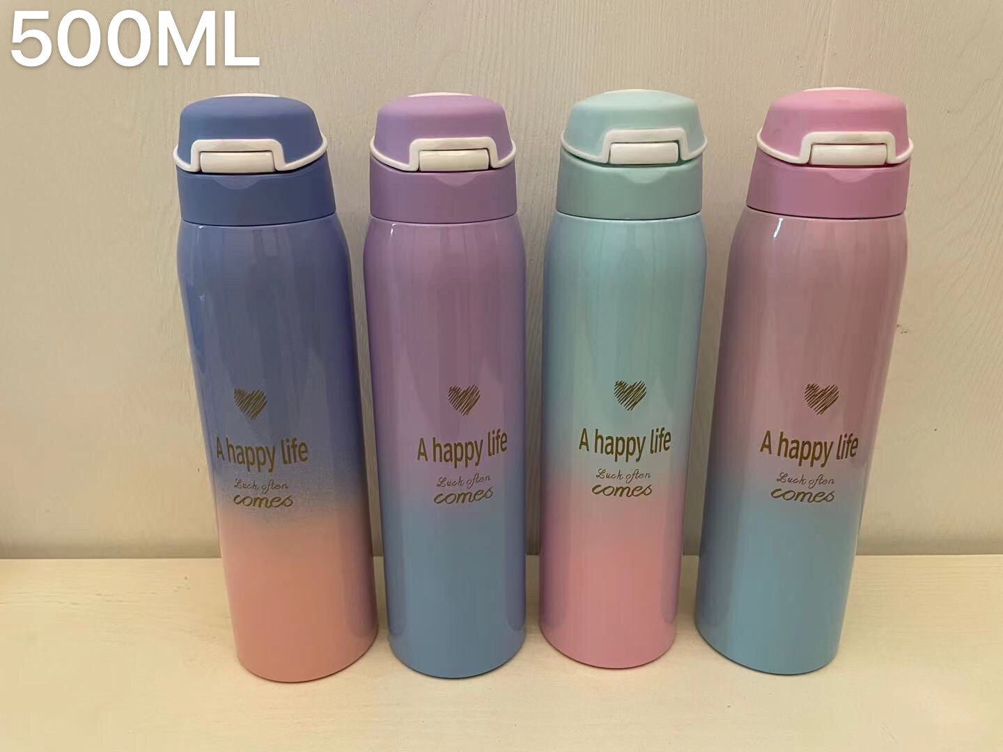 500ML straw sports insulated cup, office cup, coffee cup details Picture