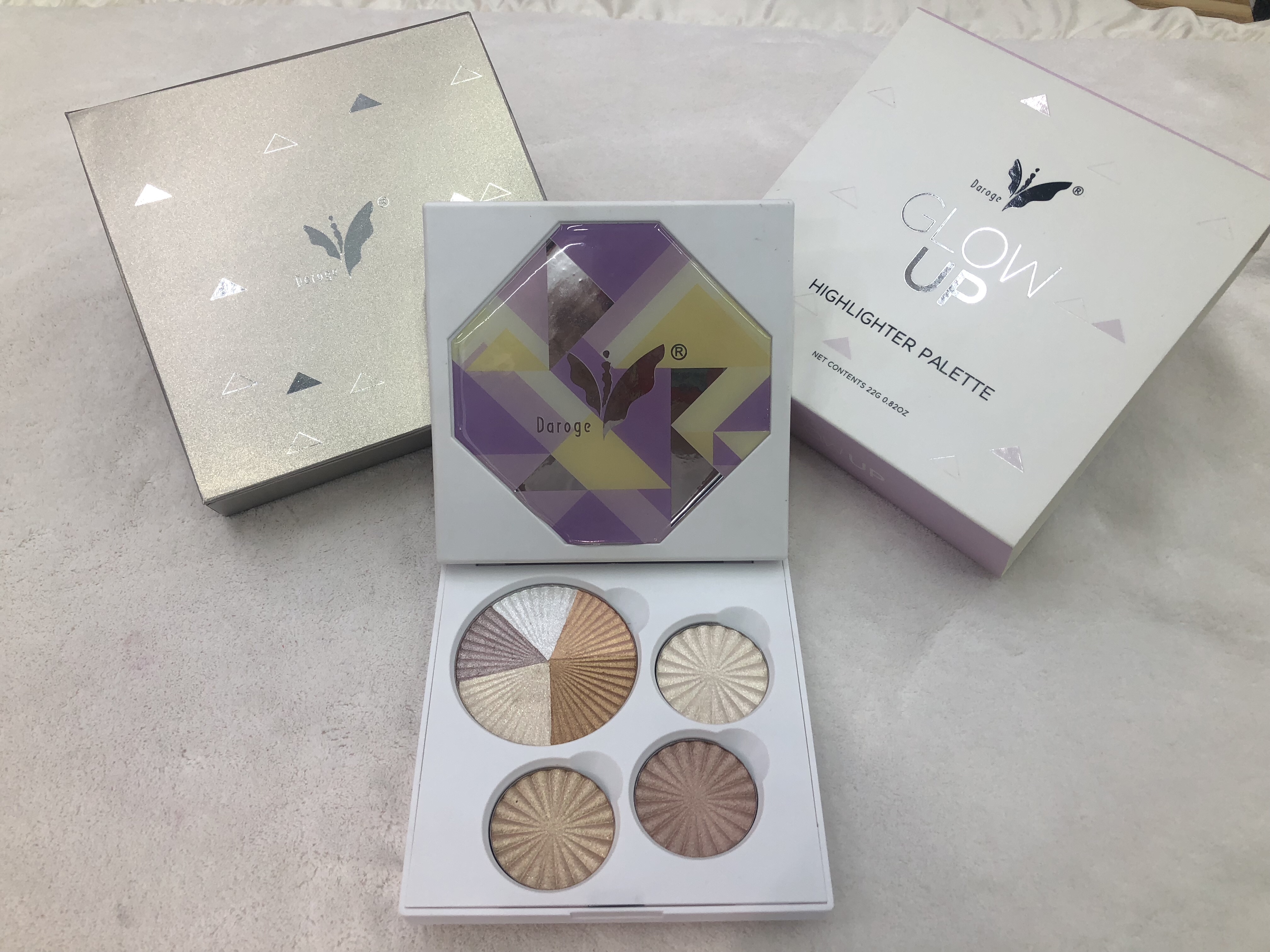 Dg-Of4 Eyeshadow Tray 4 Holes Highlight Matte Ground Color Smoky Eye European And American Makeup Tray Item Picture