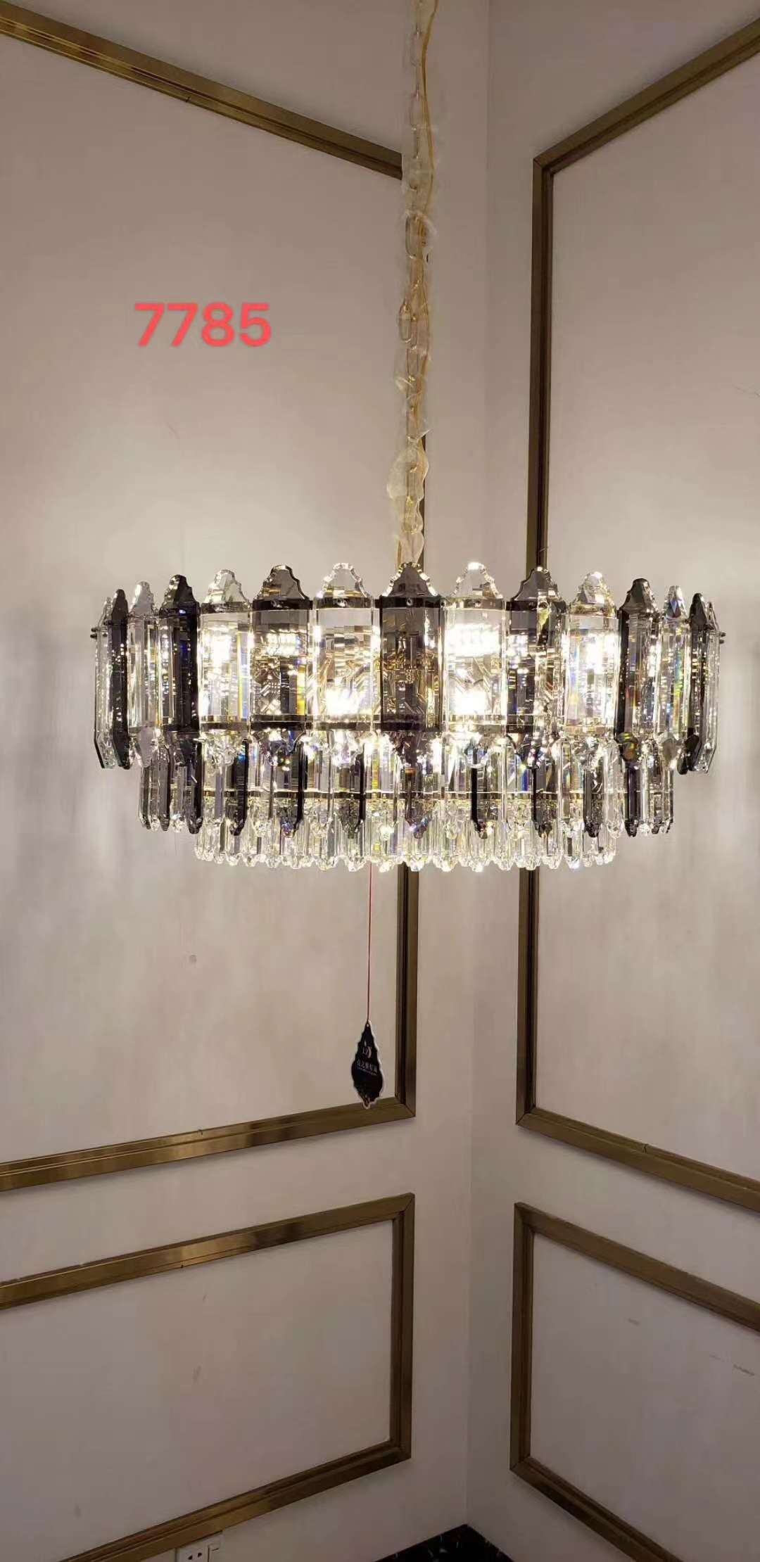 Light luxury ashen crystal chandelier for home living room and bedroom Specification image