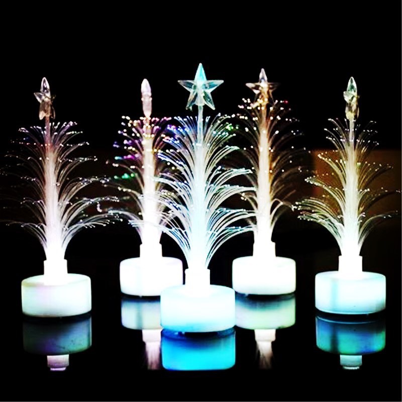 光纤树led光纤圣诞树圣诞节礼品热卖星星树发光树仿真树厂家直销彩色