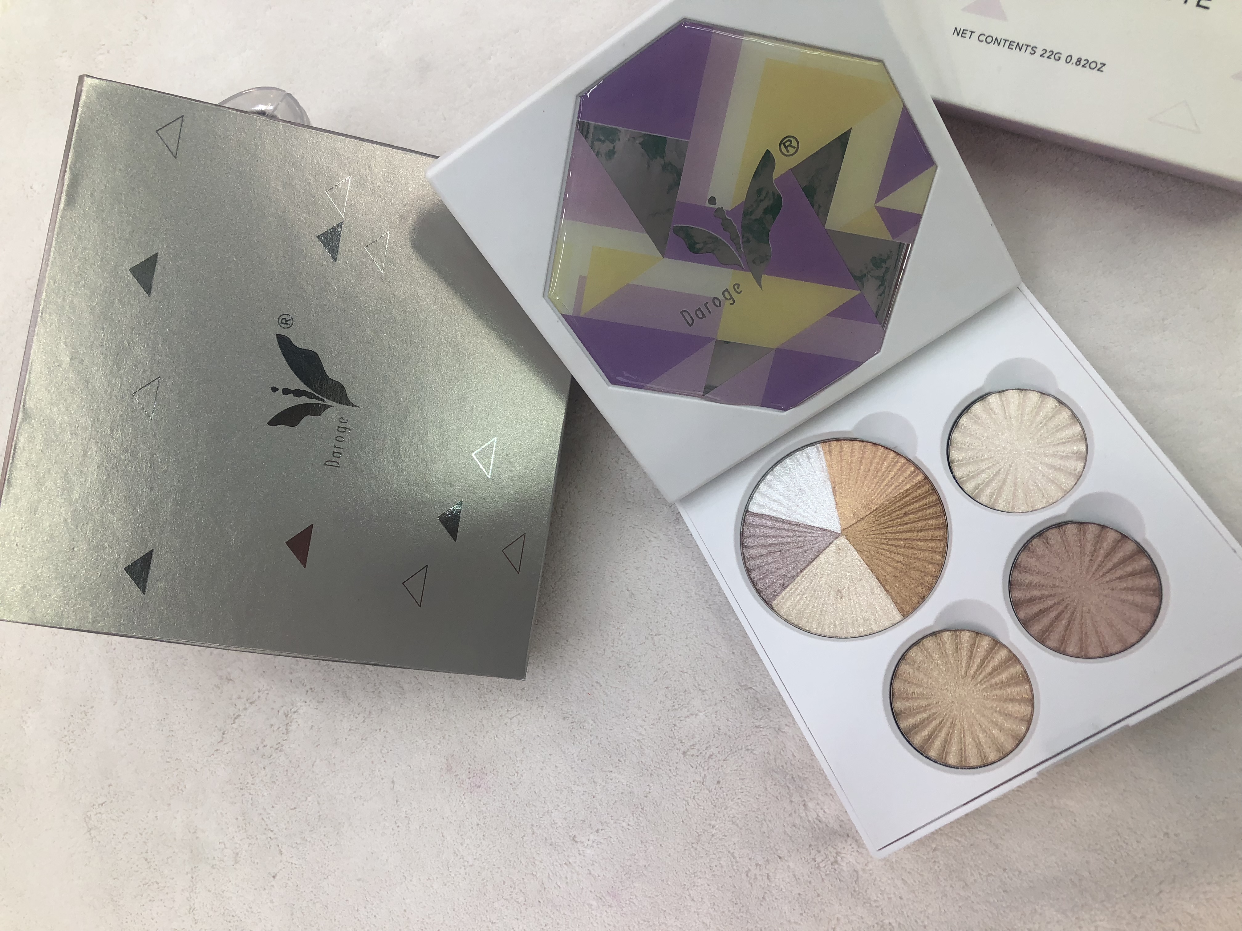 Dg-Of4 Eyeshadow Tray 4 Holes Highlight Matte Ground Color Smoky Eye European And American Makeup Tray Specification drawing
