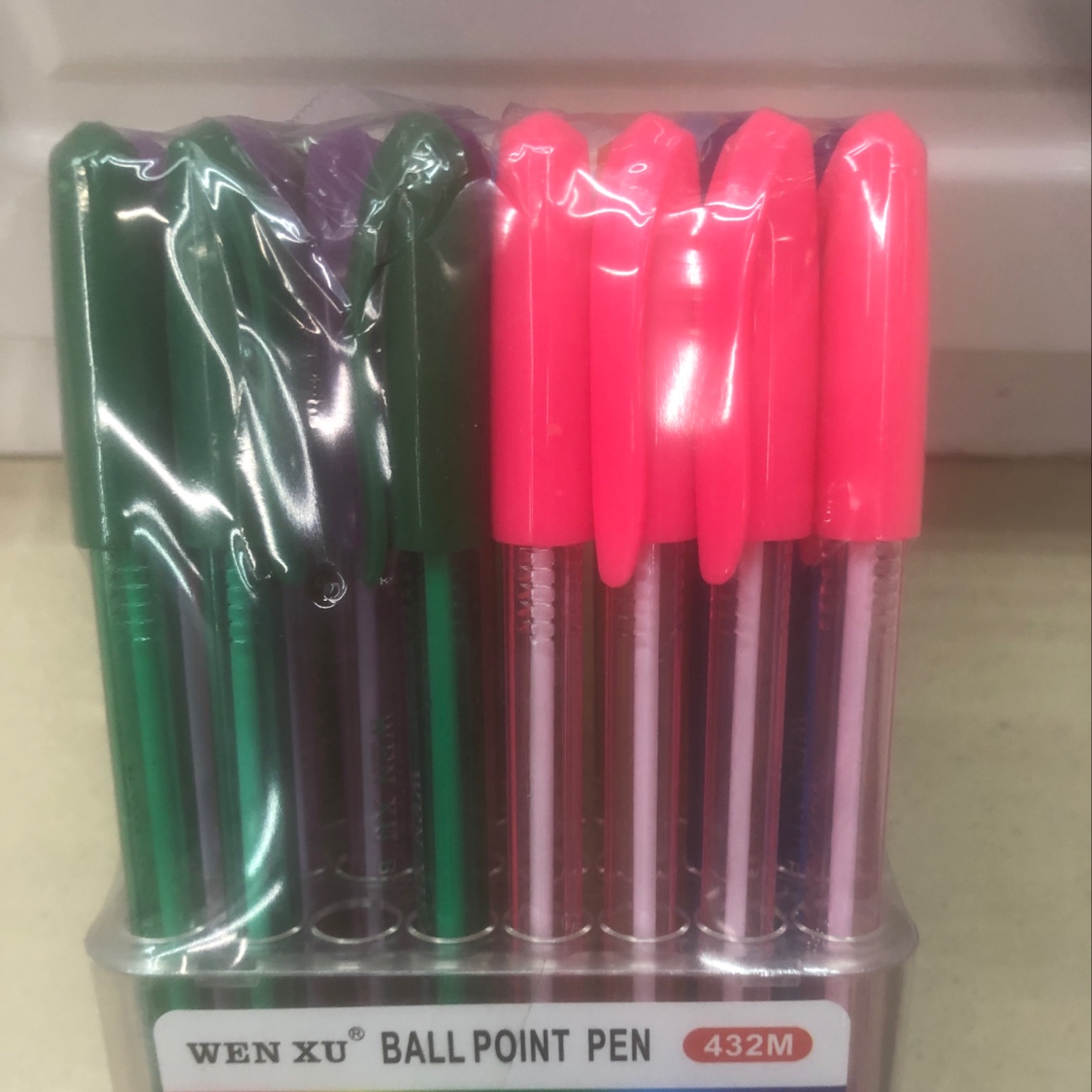 432-48 colored Ballpoint pens with cartridges