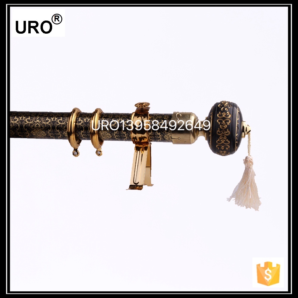 6-meter ironwork curtain rod, gold-coated curtain rod, sticker rod, 6-meter Roman rod with curtain accessories, curtain track, cheap curtain rod, golden curtain rod detail image 2