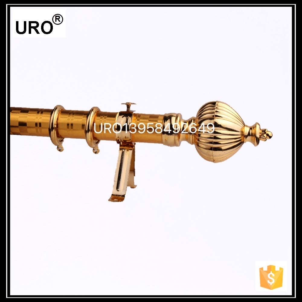 6-meter ironwork curtain rod, gold-coated curtain rod, sticker rod, 6-meter Roman rod with curtain accessories, curtain track, cheap curtain rod, golden curtain rod detail image 3