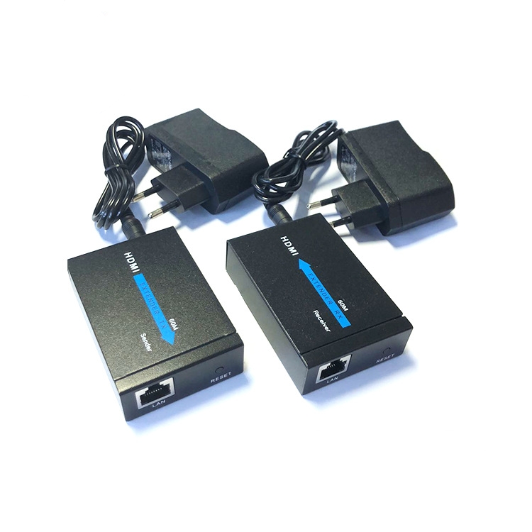 HDMI 60 meters extension amplifier single cable dual power network extension