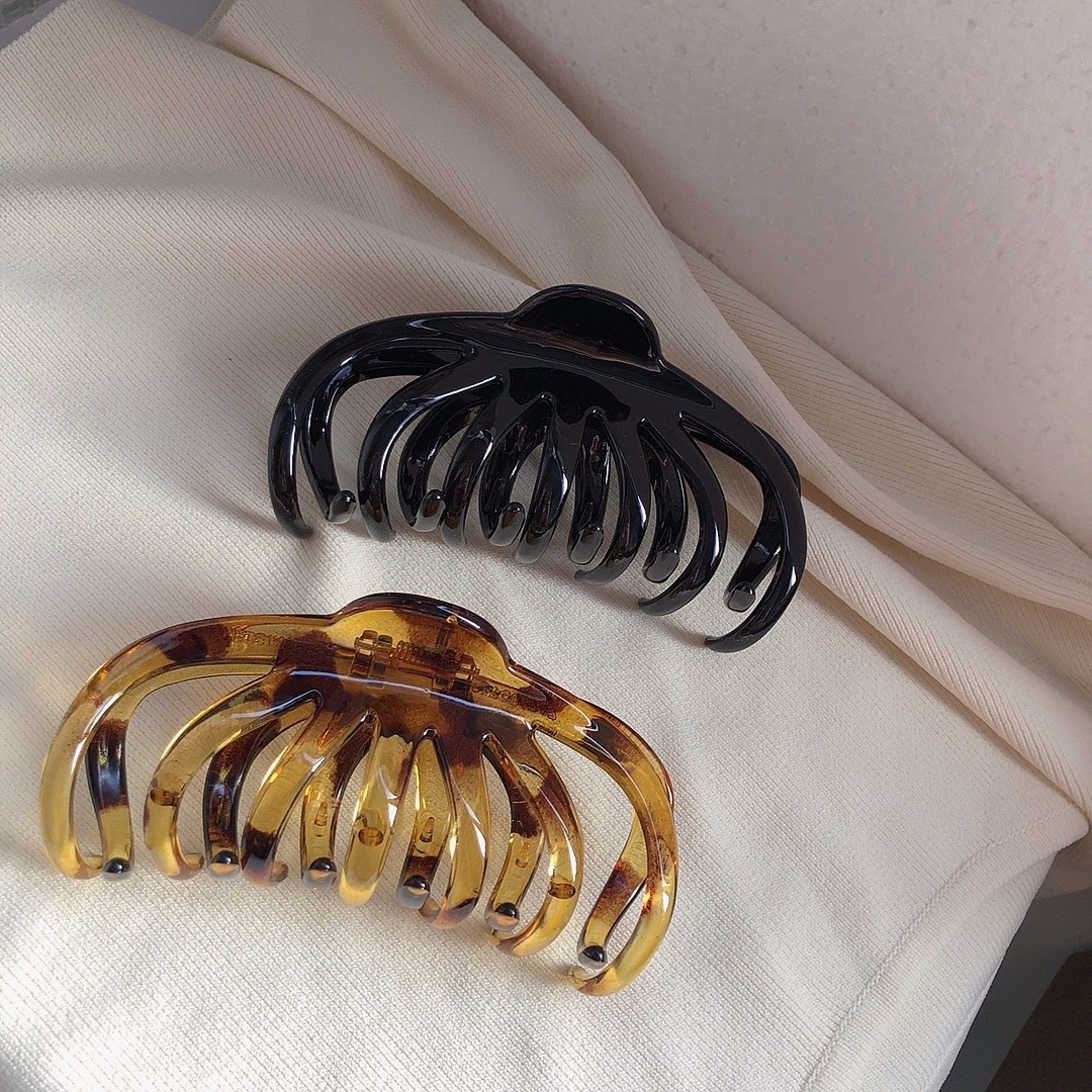 适合发量多！法式气质复古玳瑁发抓大号优雅 盘发抓夹发夹后脑勺 