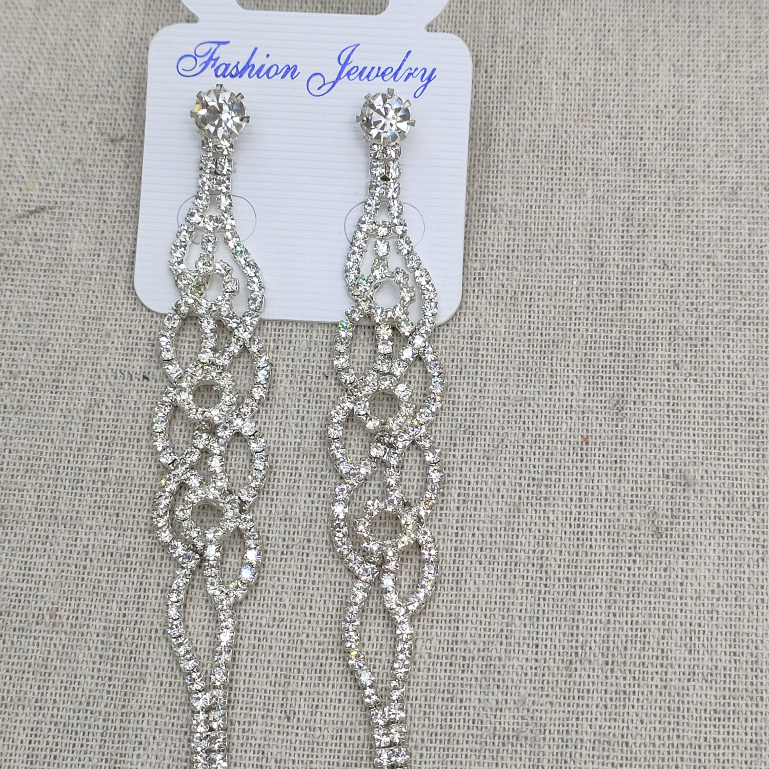 European and American trend earrings fashion personality flash diamond geometry different multi-shaped earrings thumbnail