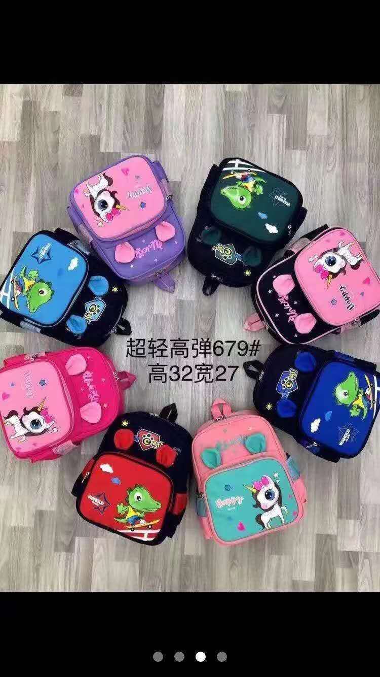 Customized and wholesale kindergarten schoolbags with printed characters for children aged 3-5-7, large, medium and small classes, training classes, L0G0 Item Picture