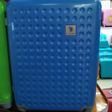 24寸双拉链蓝色拉杆箱，旅行箱