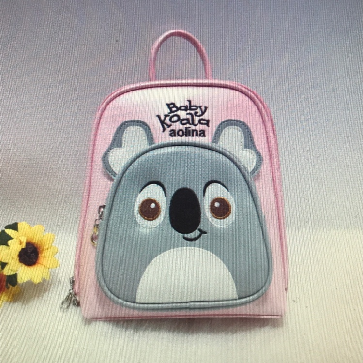 厂家直销PU面料粉色小考拉小背包图