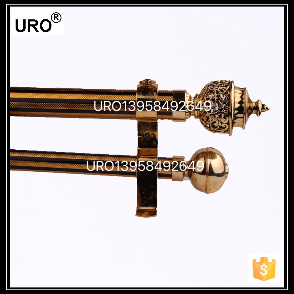 6-meter ironwork curtain rod, gold-coated curtain rod, sticker rod, 6-meter Roman rod with curtain accessories, curtain track, cheap curtain rod, golden curtain rod detail image 6