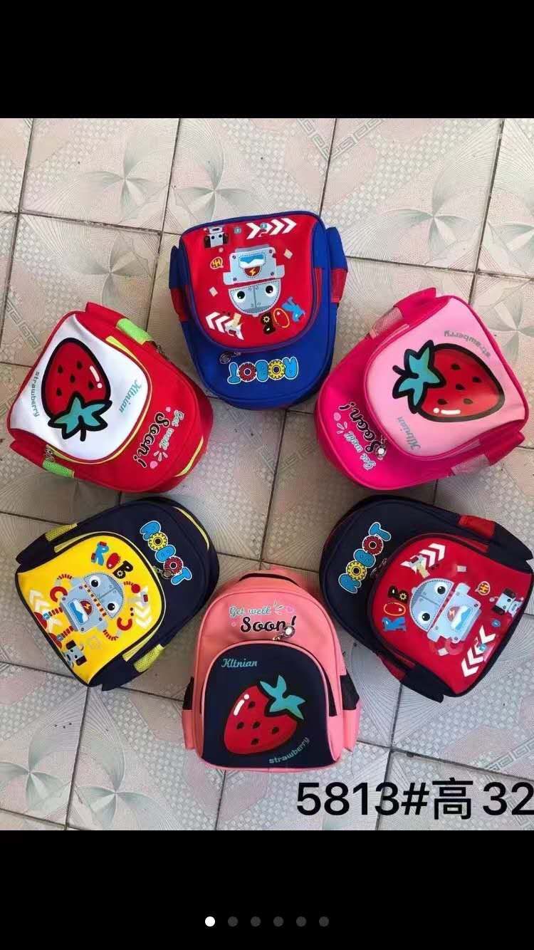 Customized and wholesale kindergarten schoolbags with printed characters for children aged 3-5-7, large, medium and small classes, training classes, L0G0 detail image 2