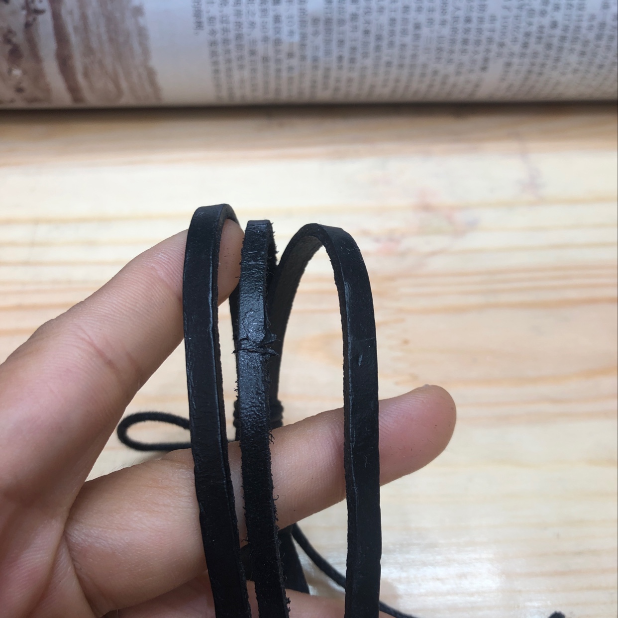 Three Leather Bracelets full figure