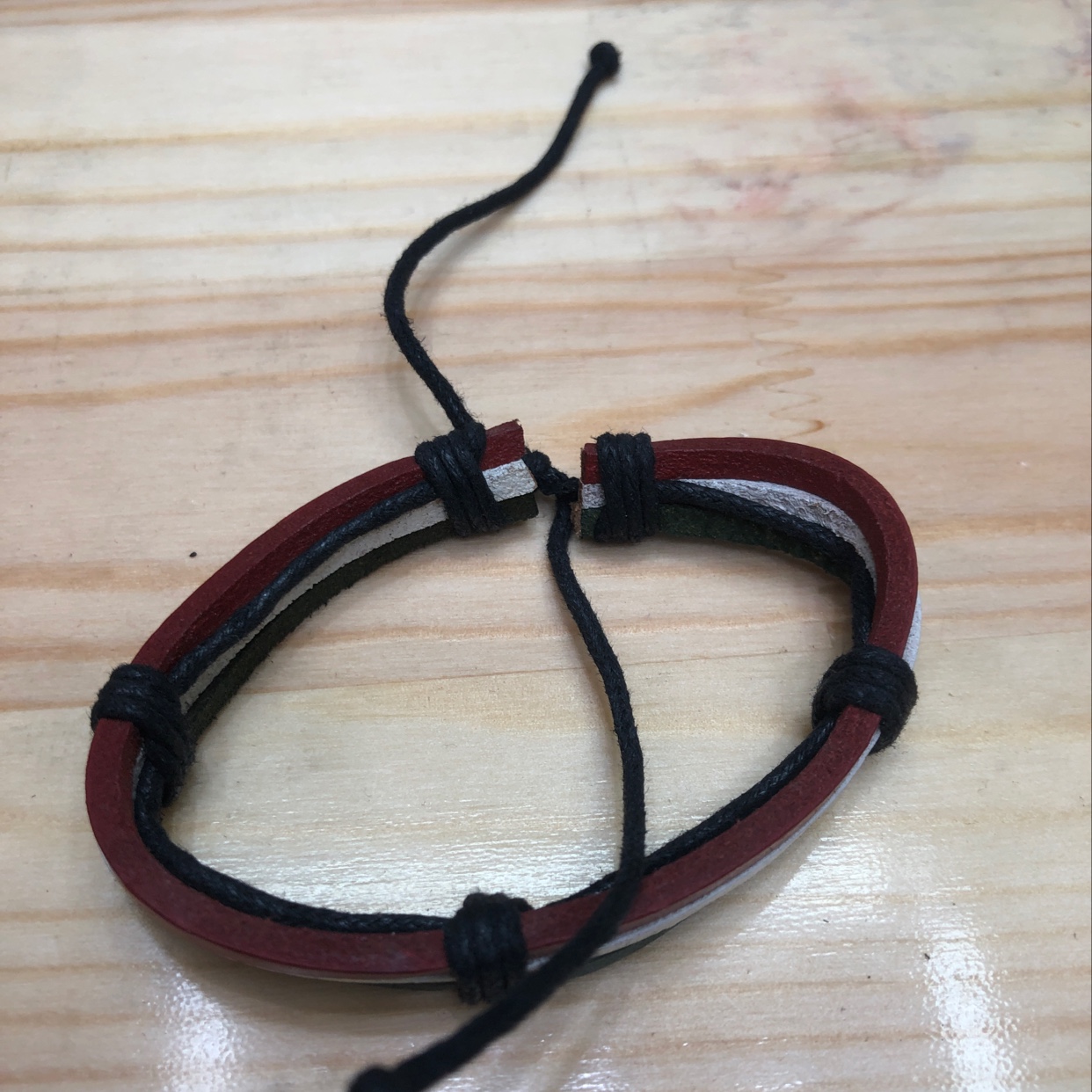 Green, White And Red Bracelet full figure