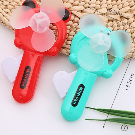 可爱米老鼠卡通手摇风扇手压手动迷你风扇便携随身手持风扇地推玩具批发