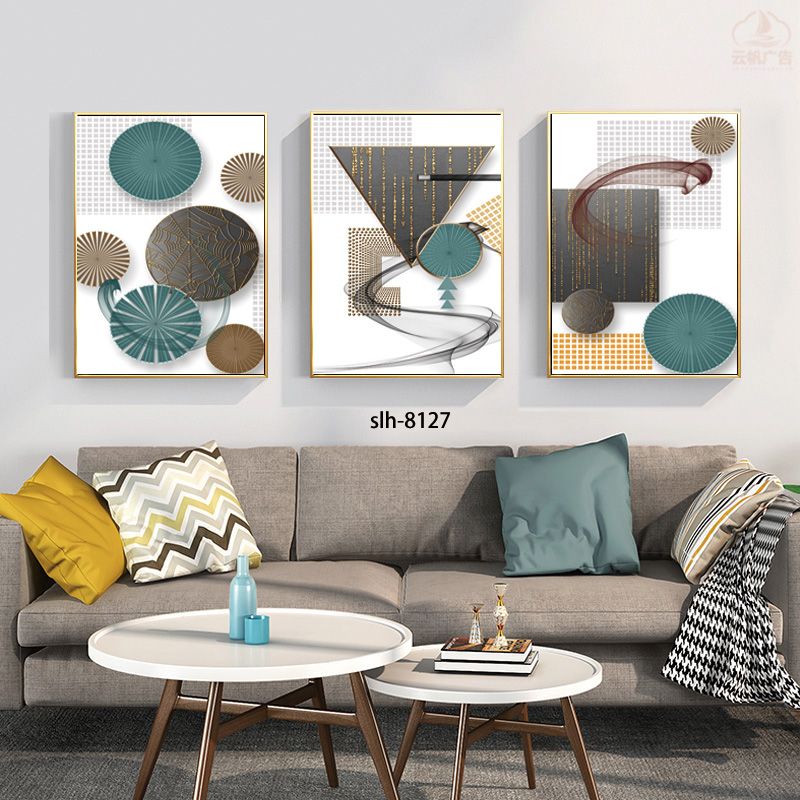 Cristalino de la ligera abstracto de tres piezas de porcelana de aluminio * 60 a 80 * 31 ️ ⃣ Item Picture