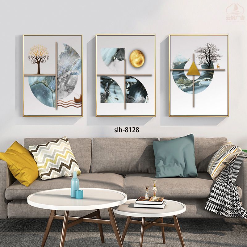 Cristalino de la ligera abstracto de tres piezas de porcelana de aluminio * 60 a 80 * 31 ️ ⃣
