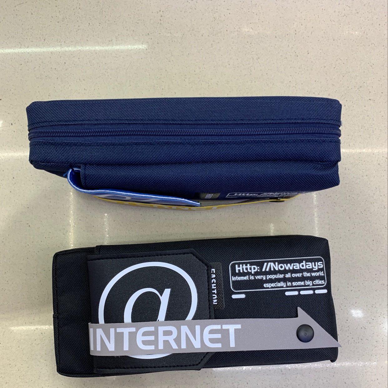 Men's pen case, double-layer pen case 7577 Item Picture