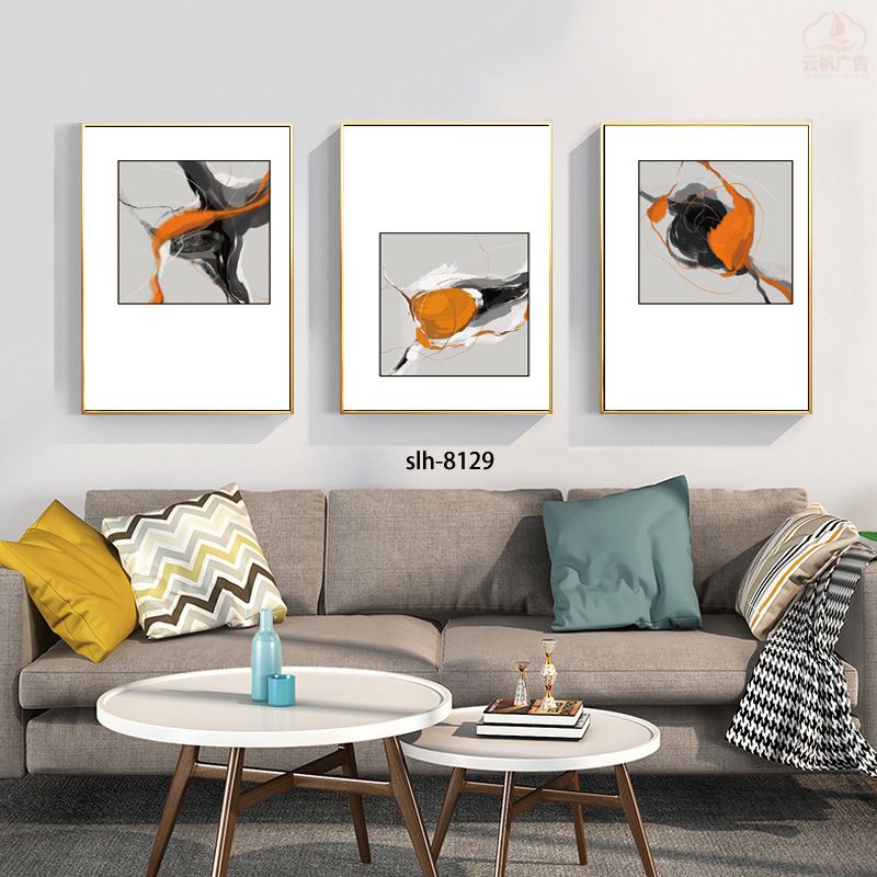 Cristalino de la ligera abstracto de tres piezas de porcelana de aluminio * 60 a 80 * 31 ️ ⃣ Specification image