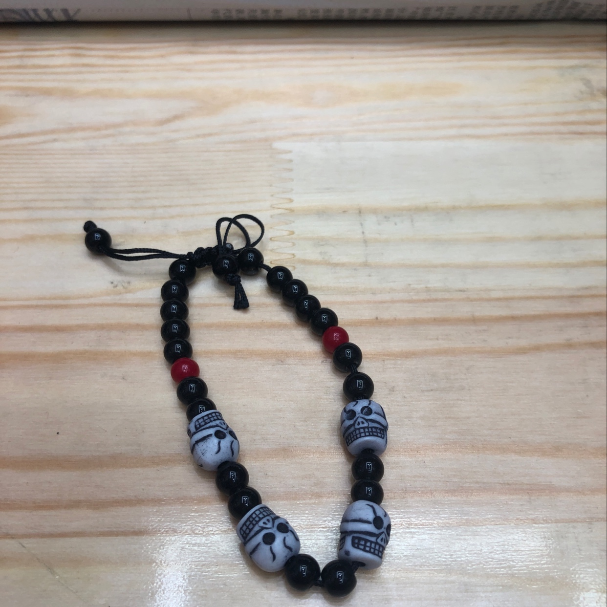 Ghost Head Bead Bracelet full figure