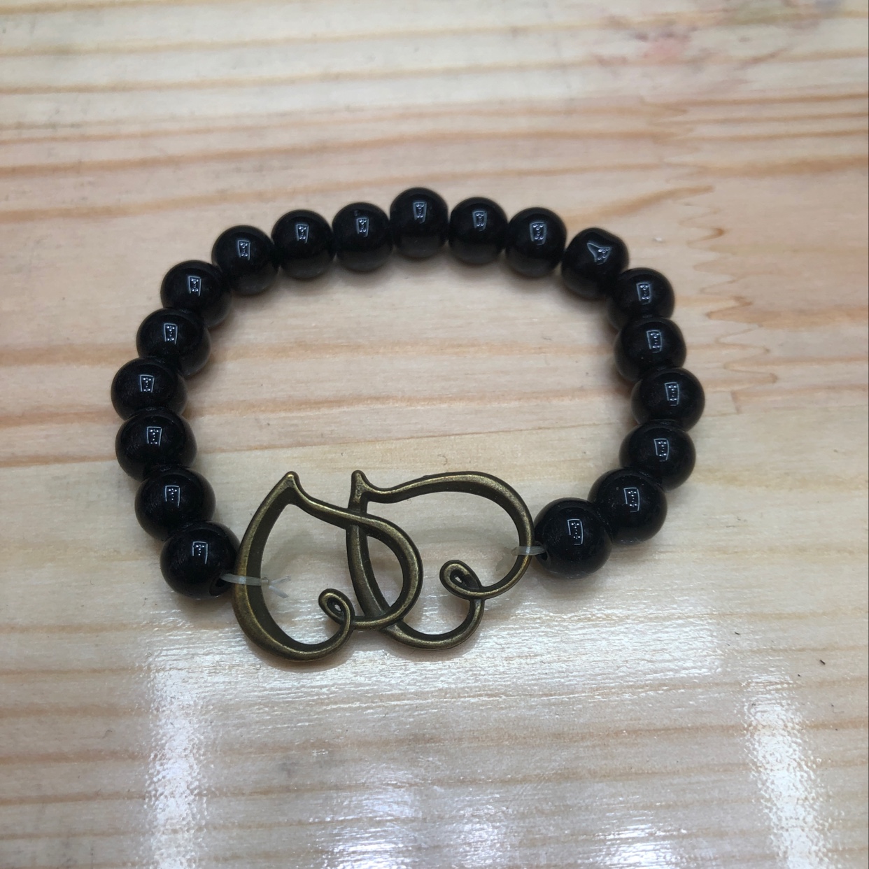 Alloy Heart Acrylic Bead Bracelet details Picture