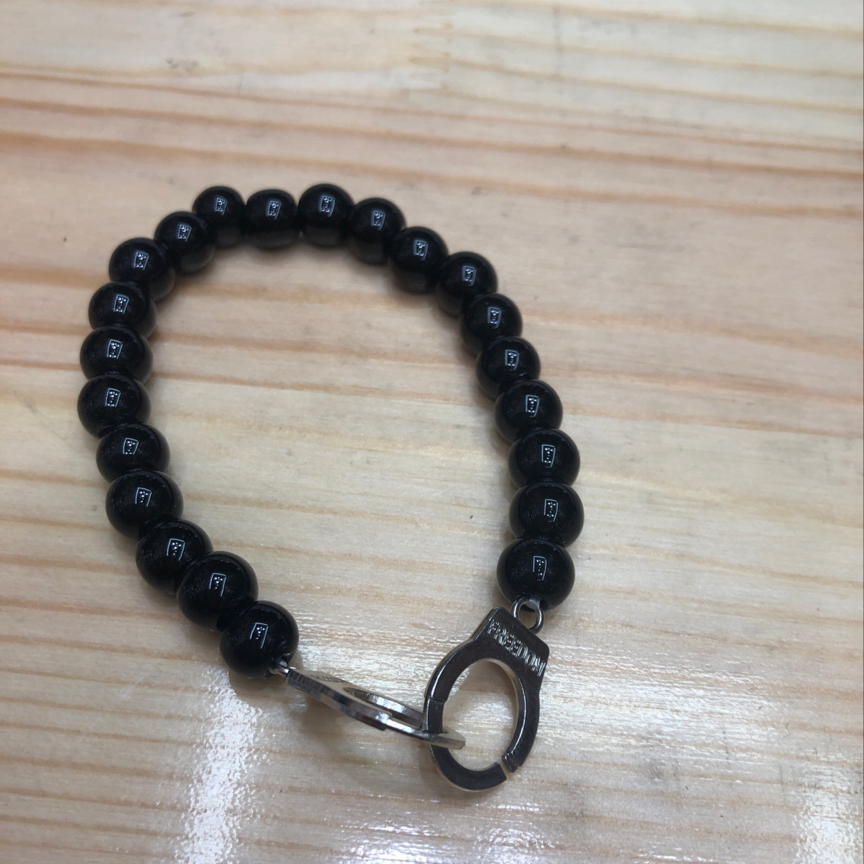 Bead Bracelet With Hand Button full figure